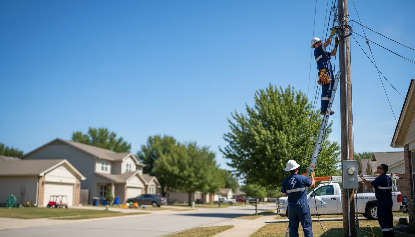 Residential electrician providing installation services in Rheems, PA